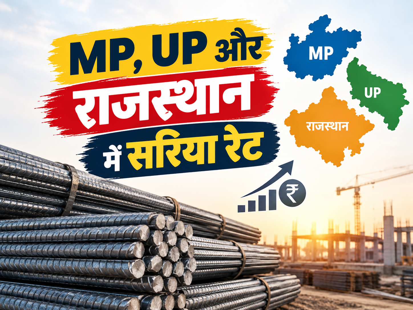 MP, UP और राजस्थान में सरिया रेट 2026: आज का भाव प्रति किलो और प्रति टन