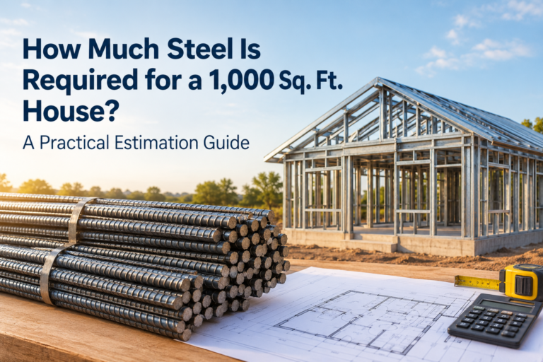 Steel Required for a 1,000 Sq. Ft. House: Estimate
