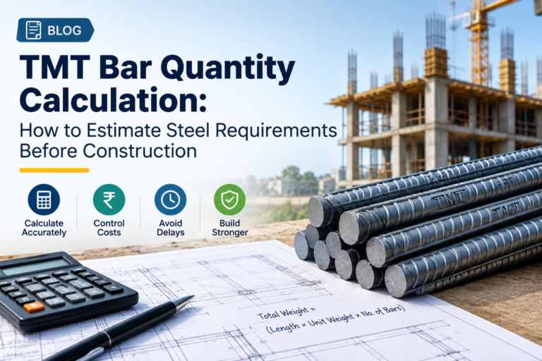 TMT Bar Quantity Calculation: How to Estimate Steel Requirements Before Construction